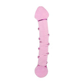 Lovetoy Glass Romance 5 Glass Dong 7 Inch Pink Glass Sex Toys